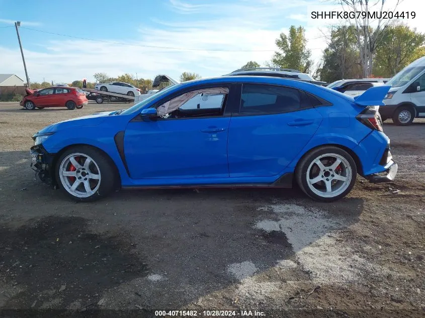 2021 Honda Civic Type R Touring VIN: SHHFK8G79MU204419 Lot: 40715482