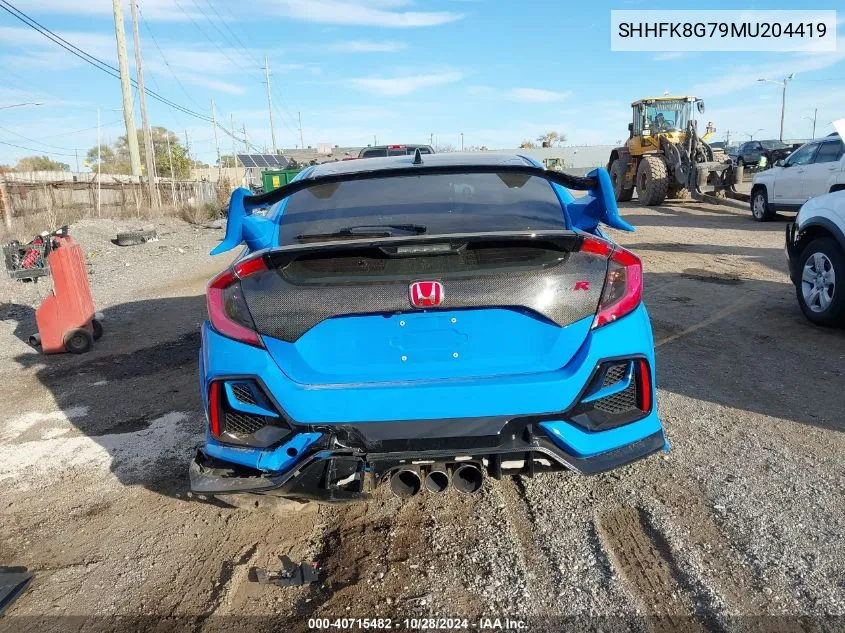 2021 Honda Civic Type R Touring VIN: SHHFK8G79MU204419 Lot: 40715482