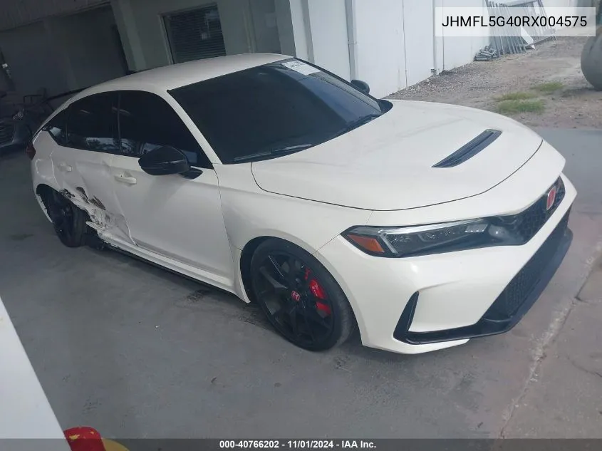 2024 Honda Civic Type R VIN: JHMFL5G40RX004575 Lot: 40766202