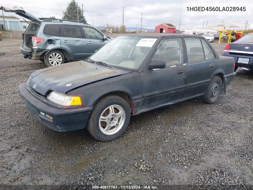 1990 Honda Civic Ex VIN: 1HGED4560LA028945 Lot: 40817761