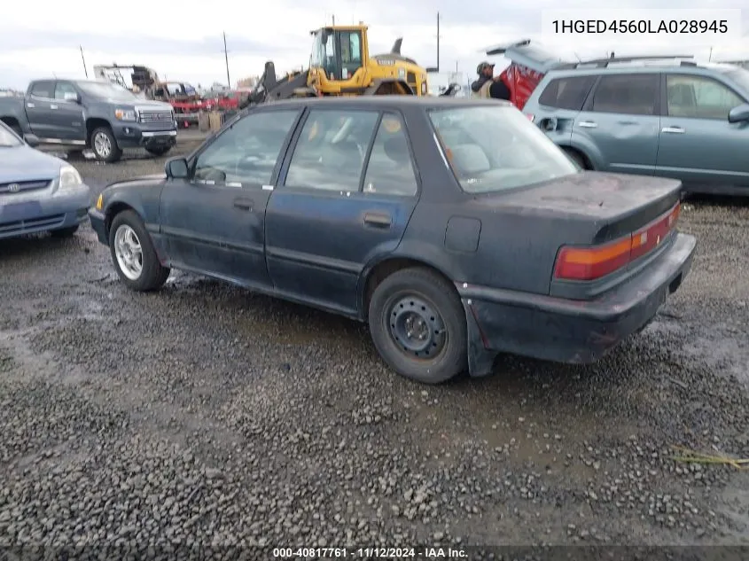 1990 Honda Civic Ex VIN: 1HGED4560LA028945 Lot: 40817761