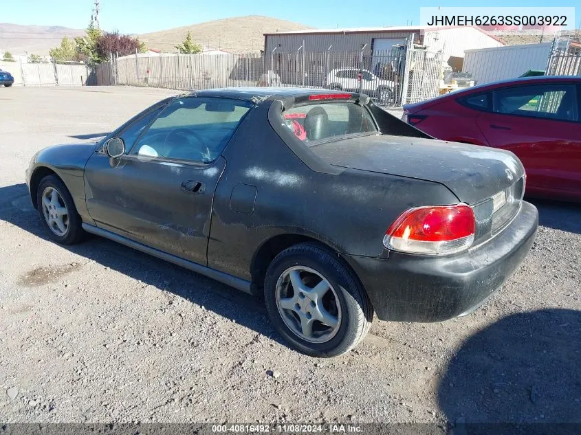 1995 Honda Civic Del Sol Si VIN: JHMEH6263SS003922 Lot: 40816492