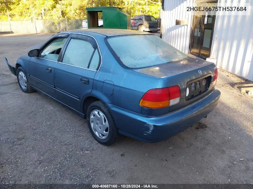 1996 Honda Civic Lx VIN: 2HGEJ6675TH537684 Lot: 40687160