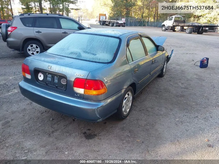 1996 Honda Civic Lx VIN: 2HGEJ6675TH537684 Lot: 40687160