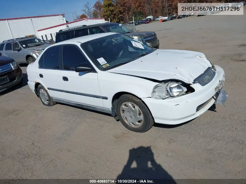 1996 Honda Civic Lx VIN: 2HGEJ6676TH517296 Lot: 40693714