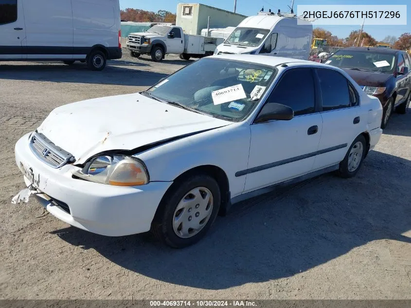 1996 Honda Civic Lx VIN: 2HGEJ6676TH517296 Lot: 40693714