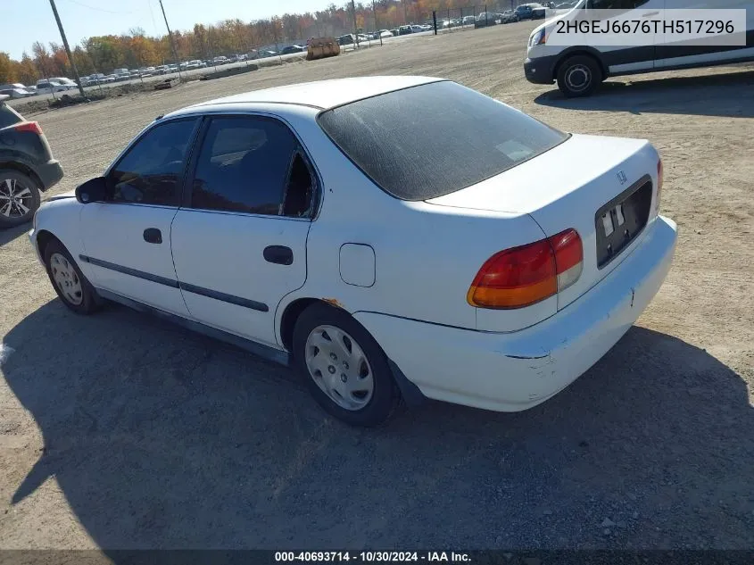 1996 Honda Civic Lx VIN: 2HGEJ6676TH517296 Lot: 40693714