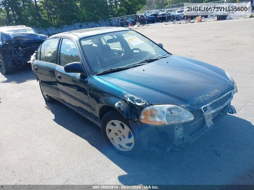 1997 Honda Civic Lx VIN: 2HGEJ6673VH535600 Lot: 39553914