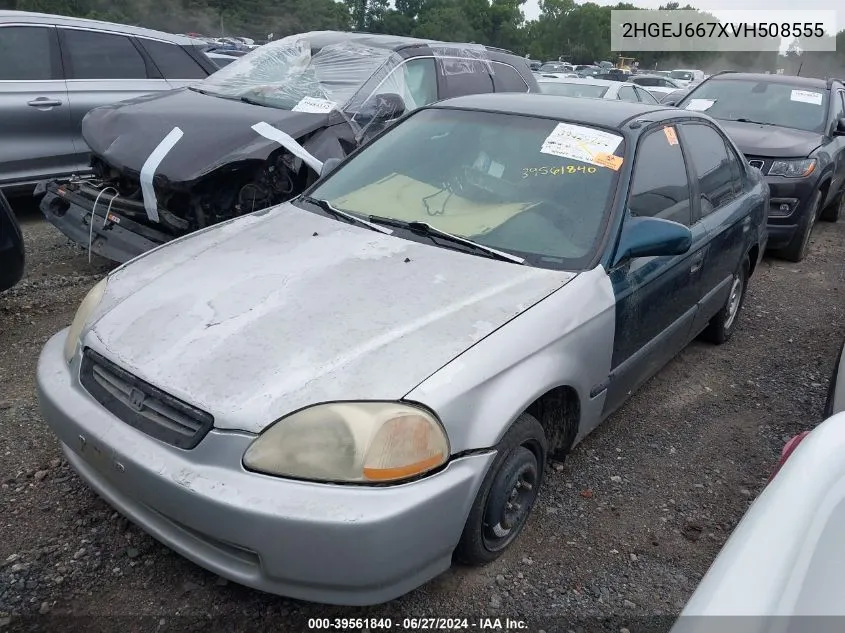 1997 Honda Civic Lx VIN: 2HGEJ667XVH508555 Lot: 39561840