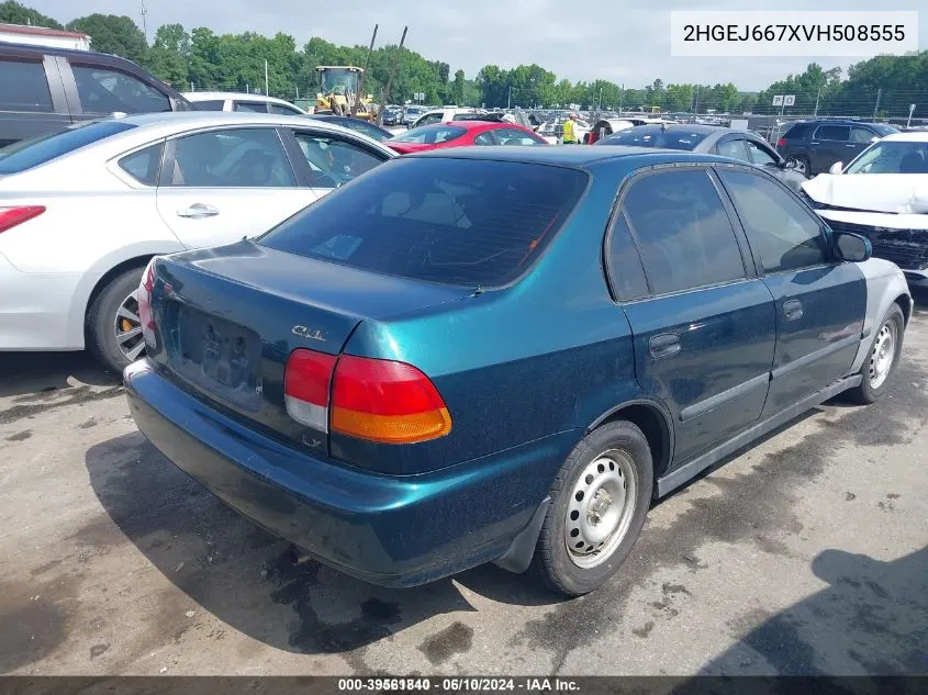 1997 Honda Civic Lx VIN: 2HGEJ667XVH508555 Lot: 39561840