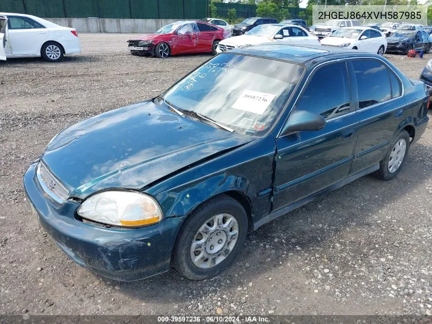 1997 Honda Civic Ex VIN: 2HGEJ864XVH587985 Lot: 39597236