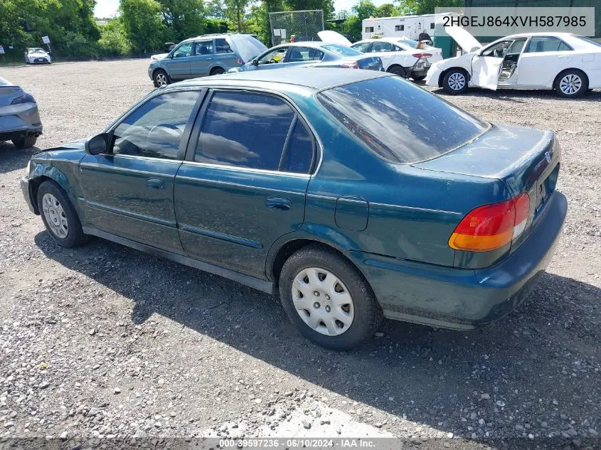 1997 Honda Civic Ex VIN: 2HGEJ864XVH587985 Lot: 39597236