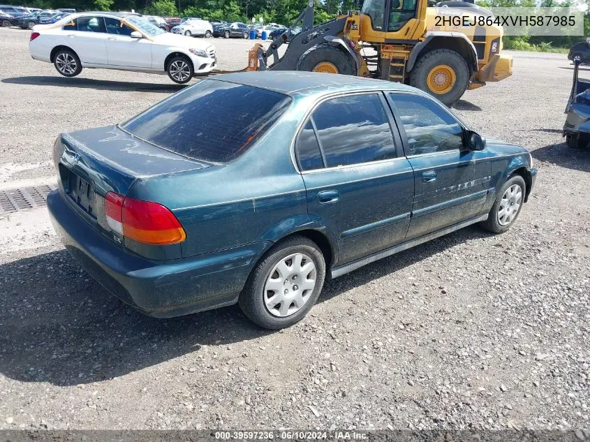 1997 Honda Civic Ex VIN: 2HGEJ864XVH587985 Lot: 39597236