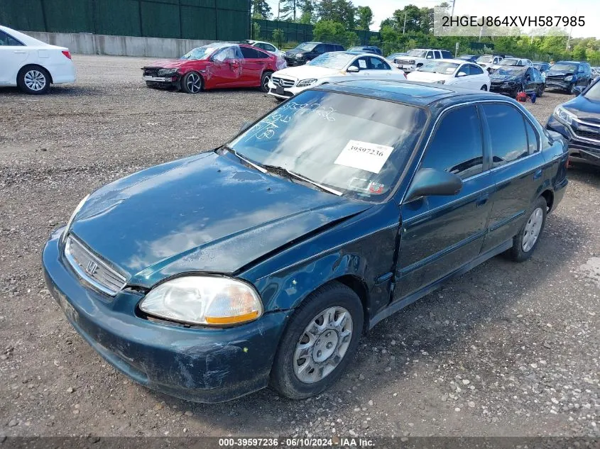 1997 Honda Civic Ex VIN: 2HGEJ864XVH587985 Lot: 39597236