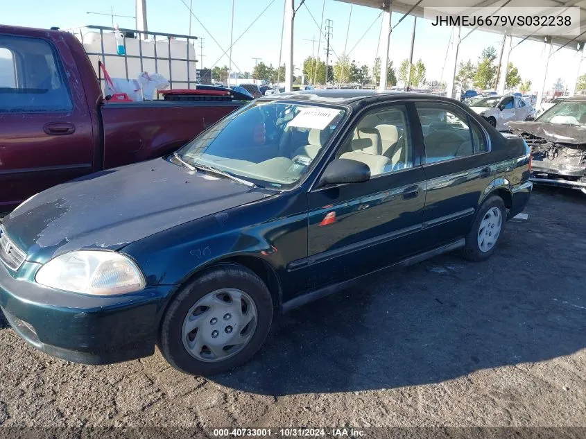 1997 Honda Civic Lx VIN: JHMEJ6679VS032238 Lot: 40733001