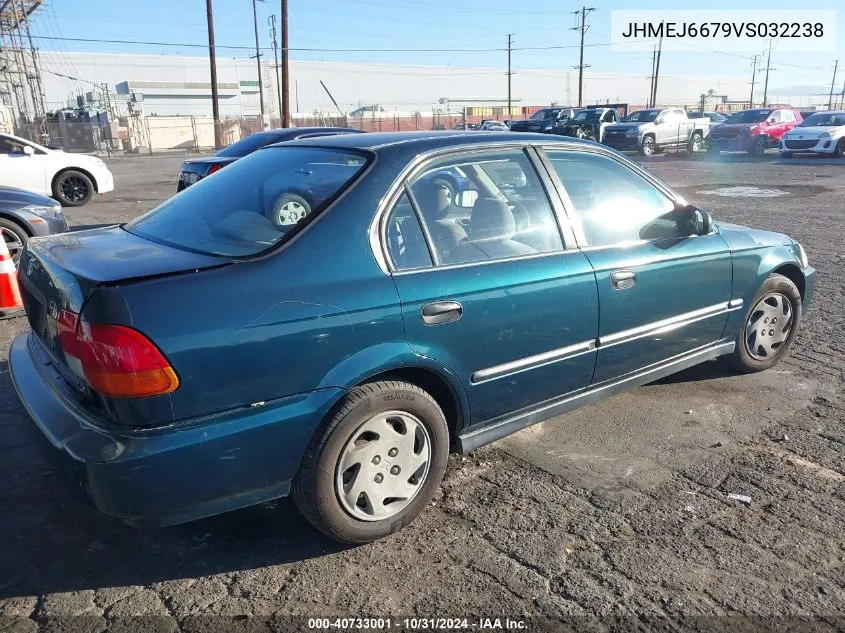 1997 Honda Civic Lx VIN: JHMEJ6679VS032238 Lot: 40733001