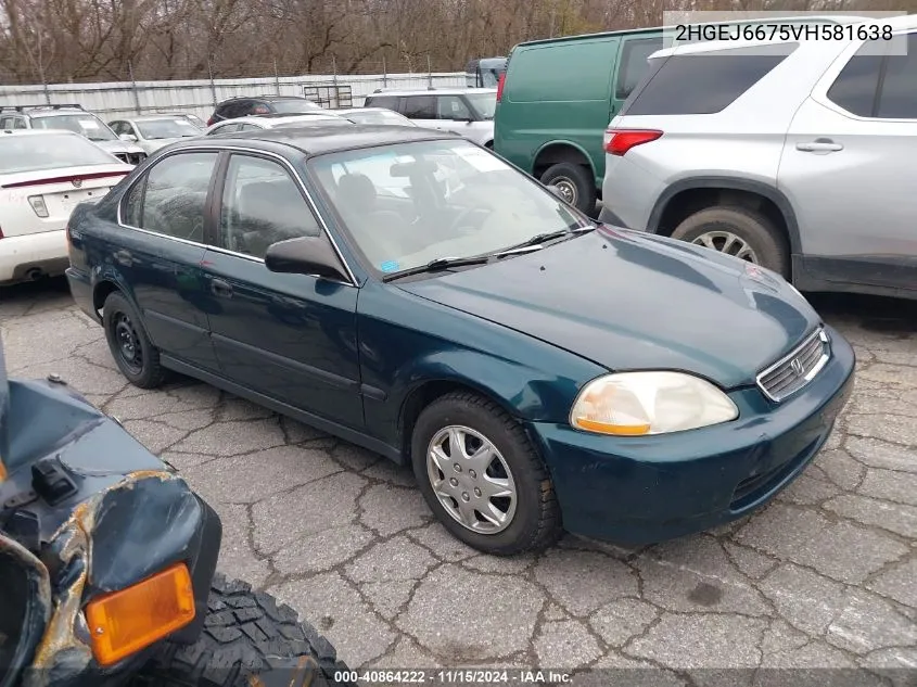 1997 Honda Civic Lx VIN: 2HGEJ6675VH581638 Lot: 40864222