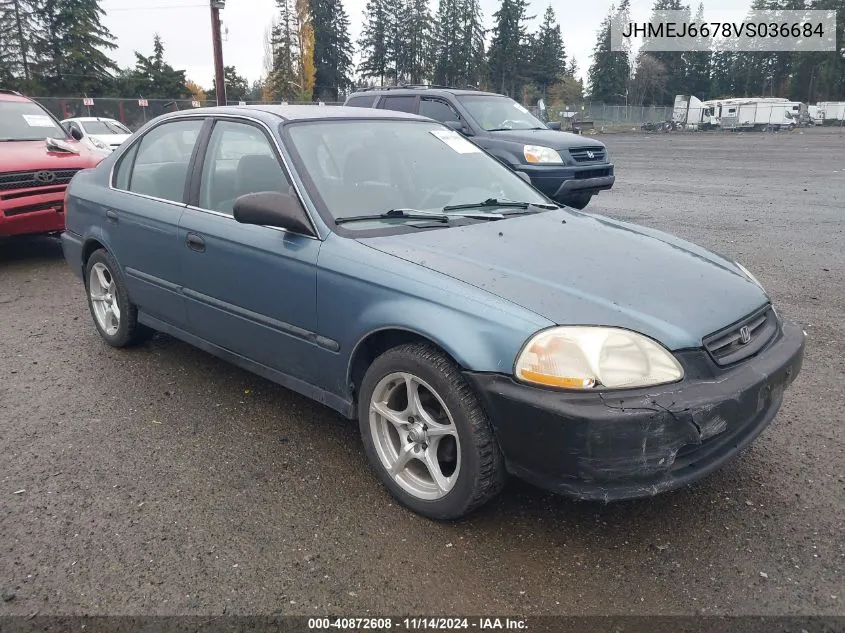 1997 Honda Civic Lx VIN: JHMEJ6678VS036684 Lot: 40872608