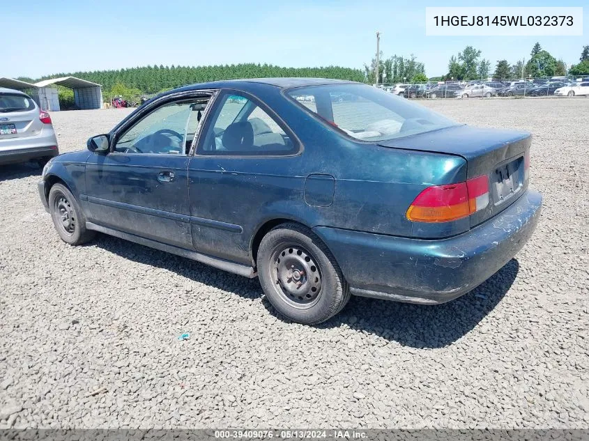 1998 Honda Civic Ex VIN: 1HGEJ8145WL032373 Lot: 39409076