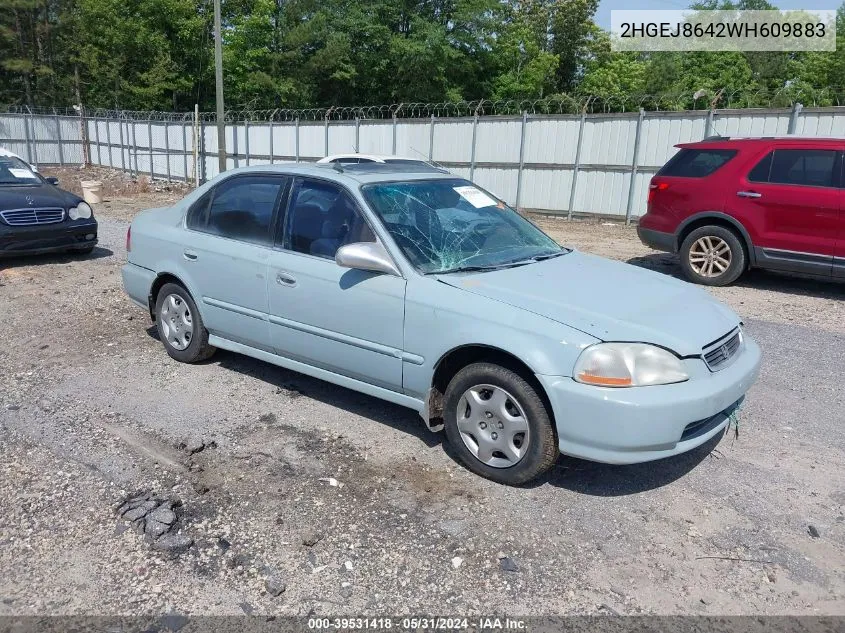 1998 Honda Civic Ex VIN: 2HGEJ8642WH609883 Lot: 39531418