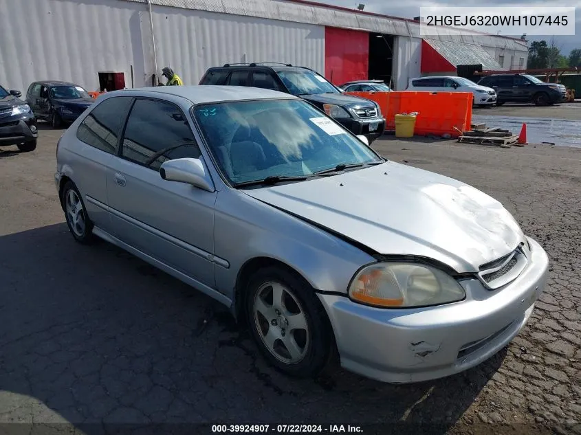 2HGEJ6320WH107445 1998 Honda Civic Cx