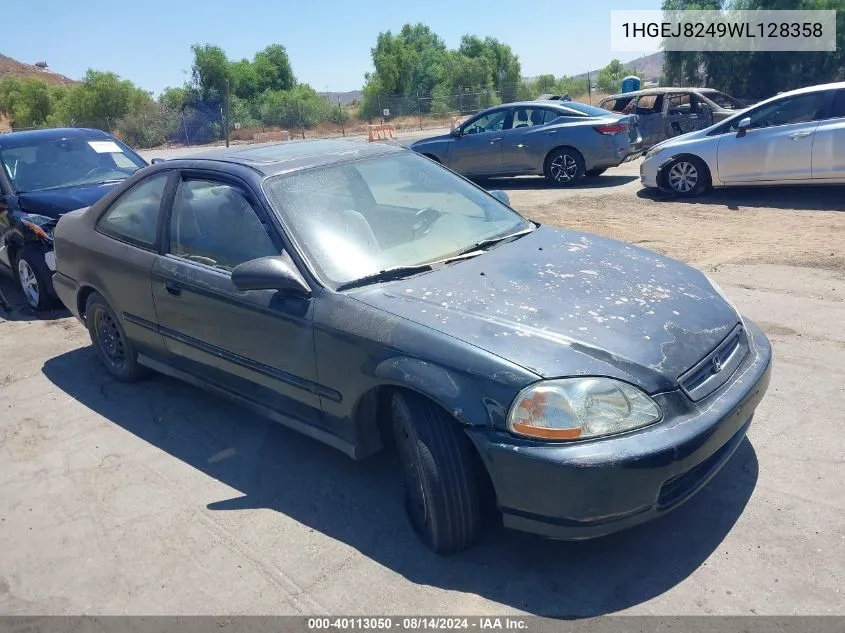 1998 Honda Civic Ex VIN: 1HGEJ8249WL128358 Lot: 40113050