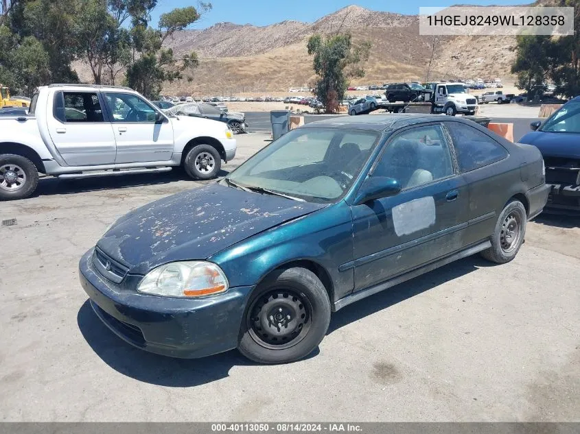 1998 Honda Civic Ex VIN: 1HGEJ8249WL128358 Lot: 40113050