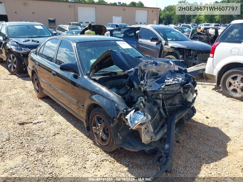 1998 Honda Civic Lx VIN: 2HGEJ6671WH607797 Lot: 40141055