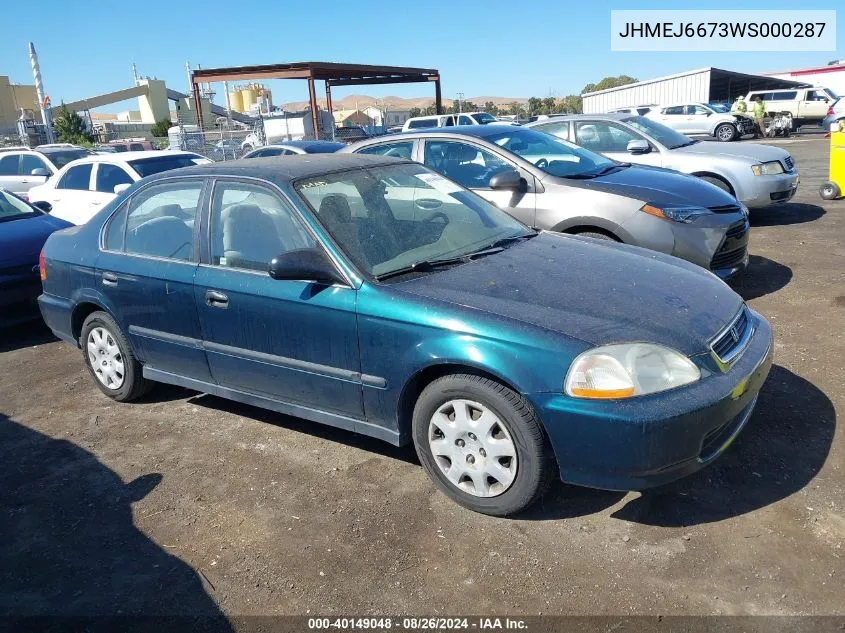 JHMEJ6673WS000287 1998 Honda Civic Lx