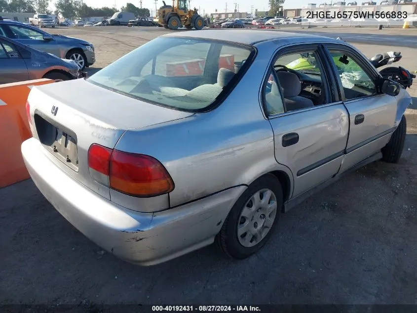 1998 Honda Civic Lx VIN: 2HGEJ6575WH566883 Lot: 40192431