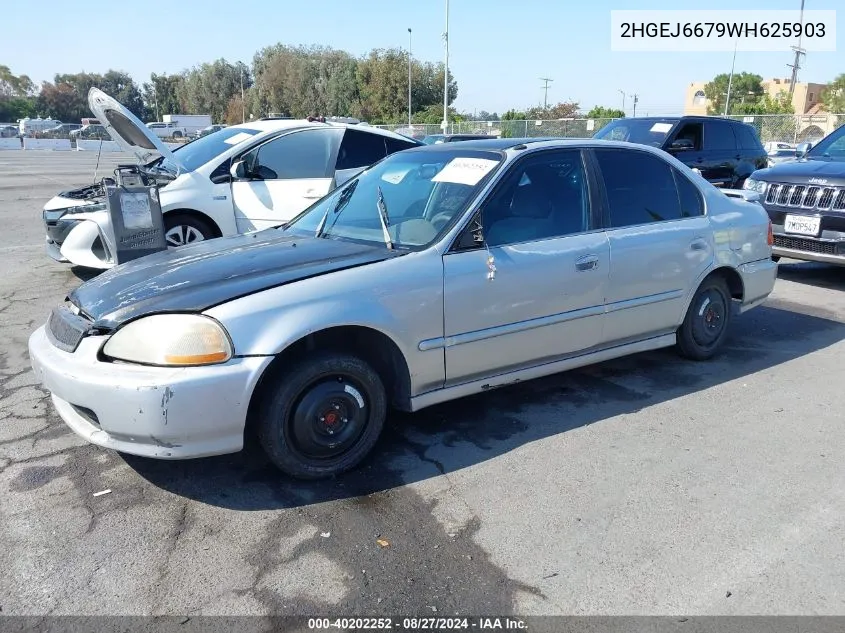 1998 Honda Civic Lx VIN: 2HGEJ6679WH625903 Lot: 40202252