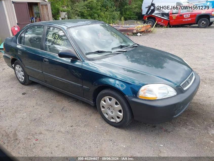 1998 Honda Civic Lx VIN: 2HGEJ6670WH561279 Lot: 40294607