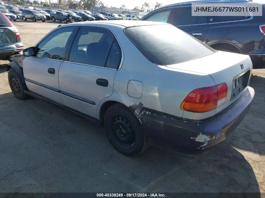 JHMEJ6677WS011681 1998 Honda Civic Lx