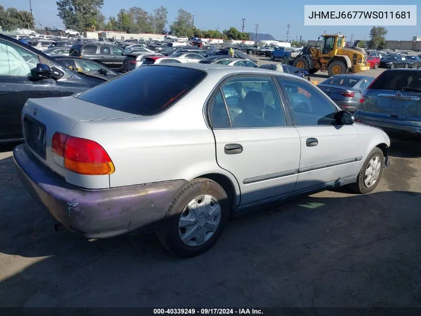 JHMEJ6677WS011681 1998 Honda Civic Lx