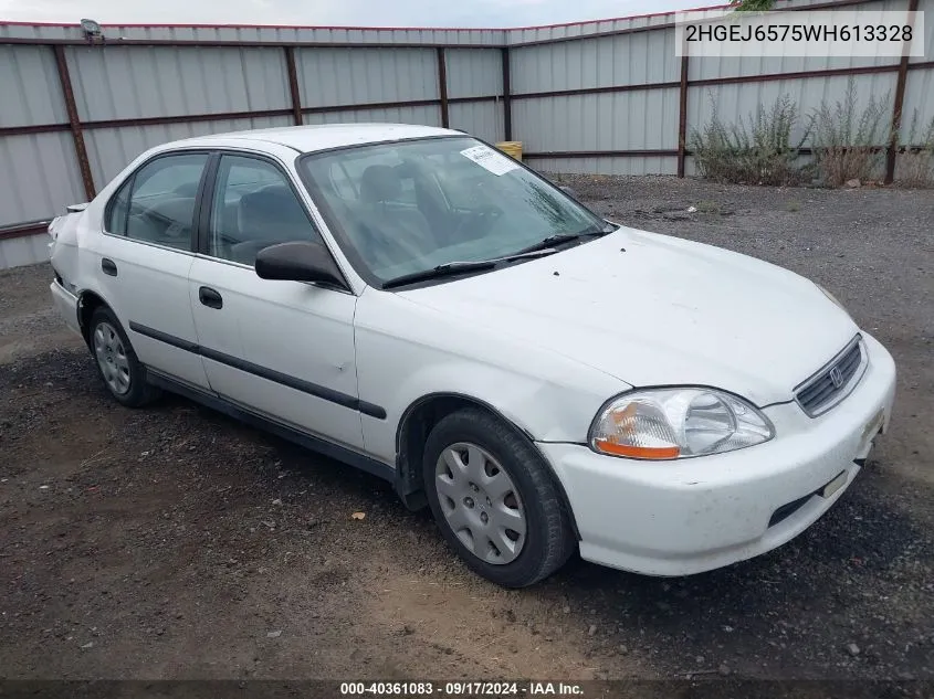 1998 Honda Civic Lx VIN: 2HGEJ6575WH613328 Lot: 40361083