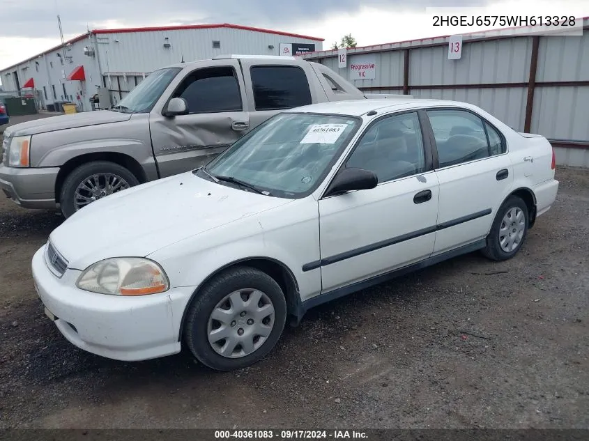 1998 Honda Civic Lx VIN: 2HGEJ6575WH613328 Lot: 40361083