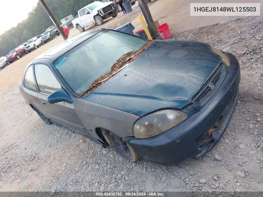 1998 Honda Civic Ex VIN: 1HGEJ8148WL125503 Lot: 40430762