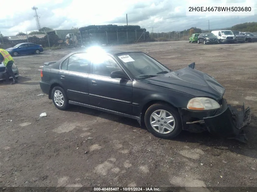 1998 Honda Civic Lx VIN: 2HGEJ6678WH503680 Lot: 40485407