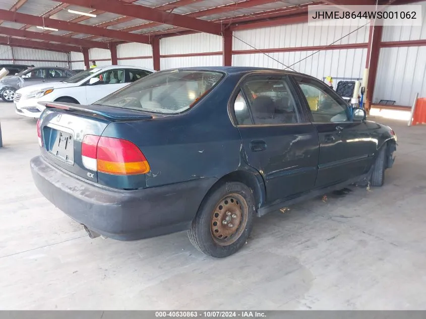 1998 Honda Civic Ex VIN: JHMEJ8644WS001062 Lot: 40530863