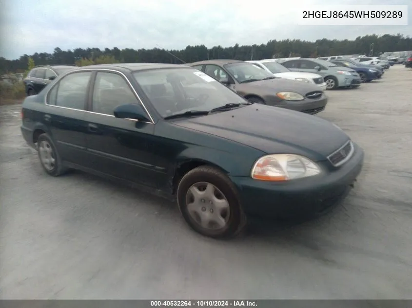 1998 Honda Civic Ex VIN: 2HGEJ8645WH509289 Lot: 40532264