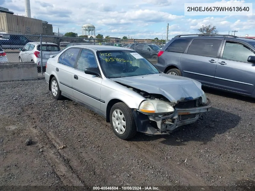 1998 Honda Civic Lx VIN: 2HGEJ6679WH613640 Lot: 40546504