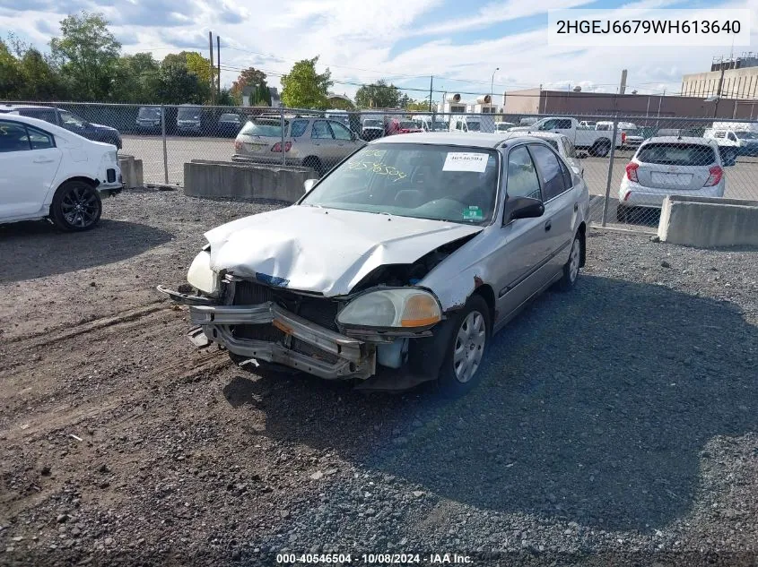 1998 Honda Civic Lx VIN: 2HGEJ6679WH613640 Lot: 40546504