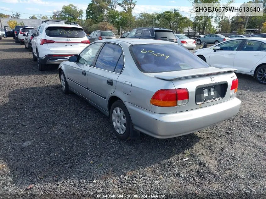 1998 Honda Civic Lx VIN: 2HGEJ6679WH613640 Lot: 40546504