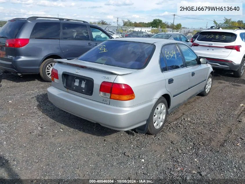 1998 Honda Civic Lx VIN: 2HGEJ6679WH613640 Lot: 40546504