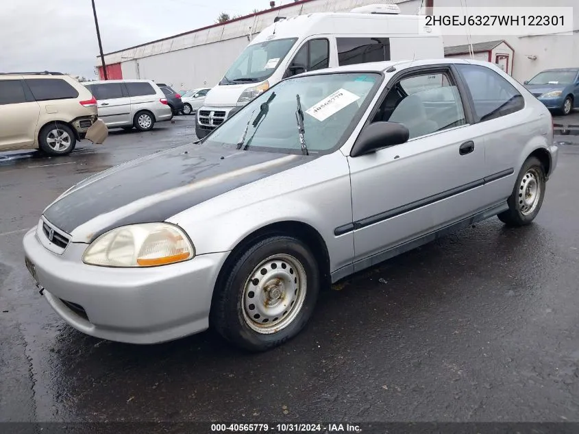 1998 Honda Civic Cx VIN: 2HGEJ6327WH122301 Lot: 40565779