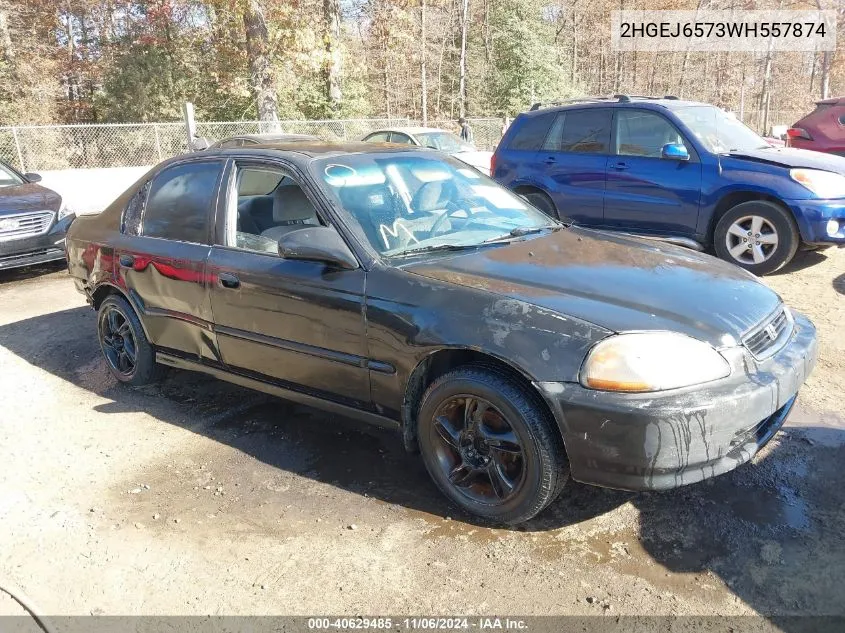 1998 Honda Civic Lx VIN: 2HGEJ6573WH557874 Lot: 40629485