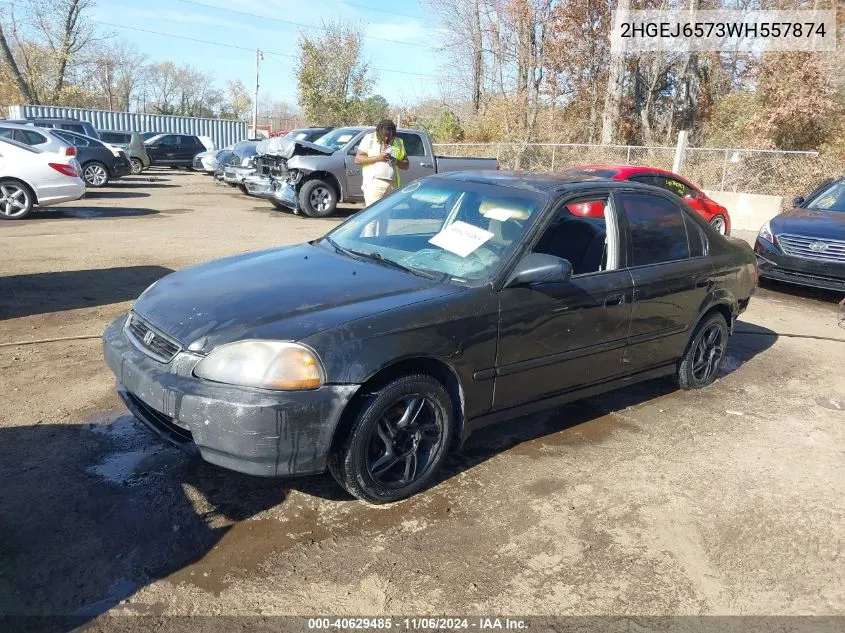 1998 Honda Civic Lx VIN: 2HGEJ6573WH557874 Lot: 40629485