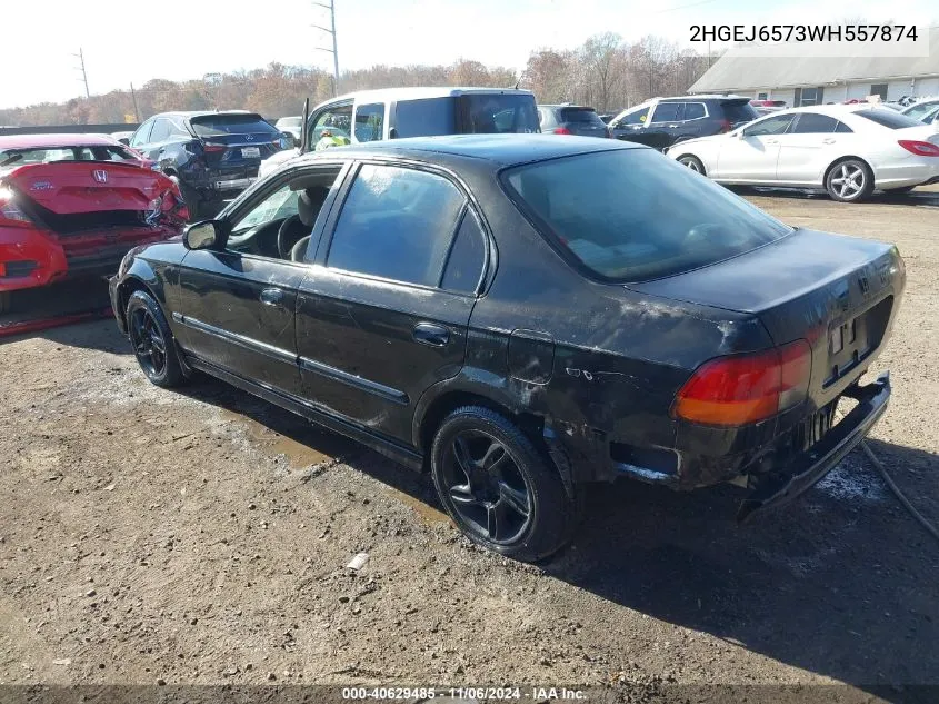 1998 Honda Civic Lx VIN: 2HGEJ6573WH557874 Lot: 40629485