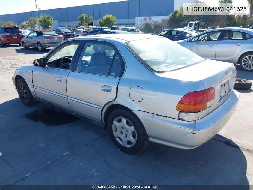 1998 Honda Civic Ex VIN: 1HGEJ8646WL041625 Lot: 40666525