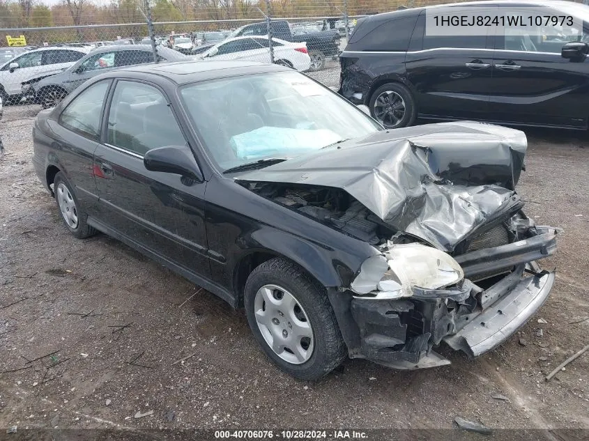 1998 Honda Civic Ex VIN: 1HGEJ8241WL107973 Lot: 40706076